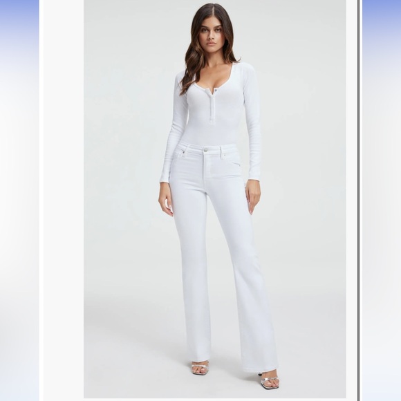 Good American Pants - Good American classic good legs White Jeans